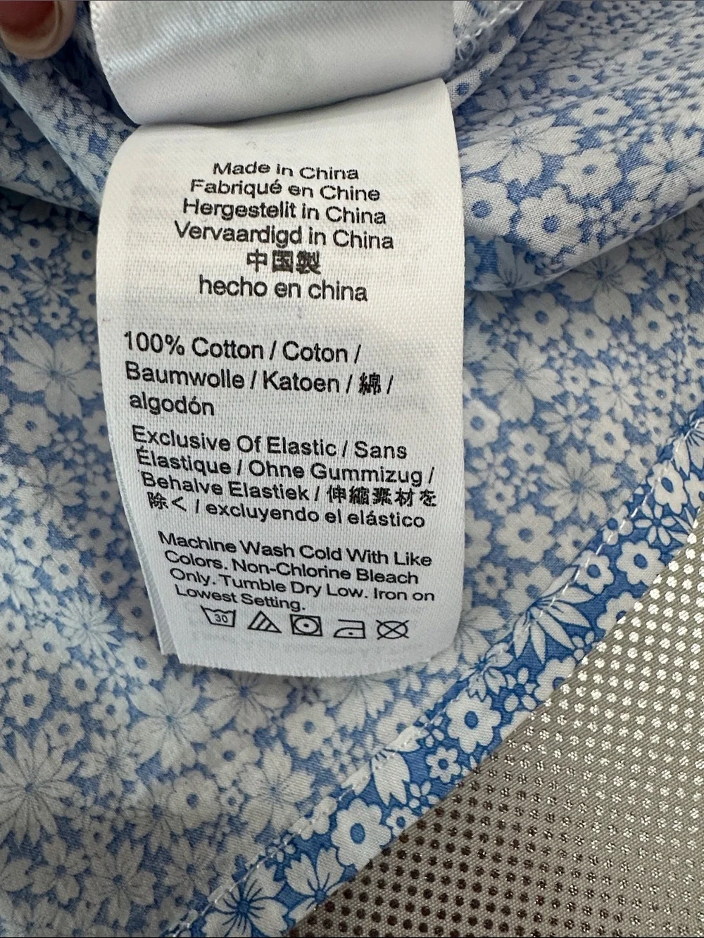 J. Crew Light Blue Floral Puff Sleeve Blouse